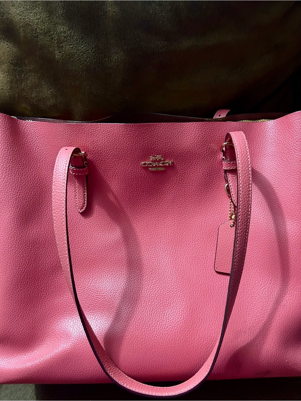 Authentic Coach Pink Tote with matching Signature Wallet - Picture 3 of 5